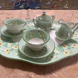 Floral Green Tea Set